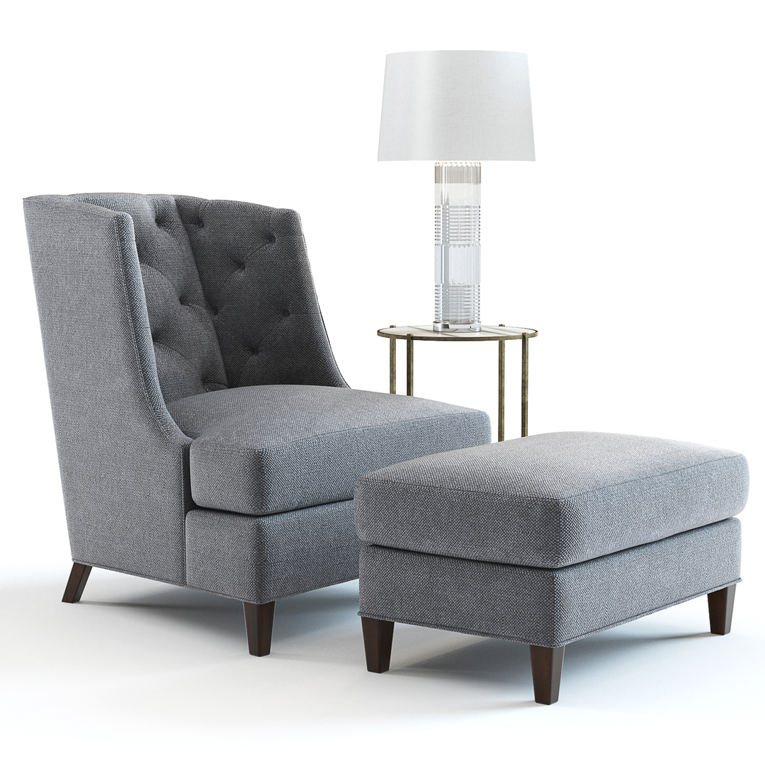 Кресло Сейди Velvet Grey 3d model
