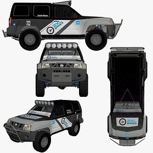Offroad 4x4 vehicle-Offroad car-3D low poly-game ready Model-offroad-001