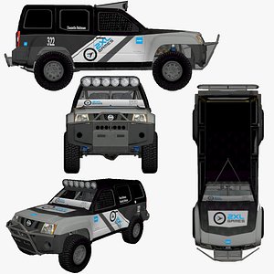 Offroad 4x4 vehicle-Offroad car-3D low poly-game ready Model-offroad-001