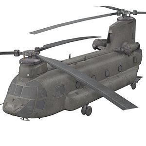 3D CH-47 Chinook Helicopter model