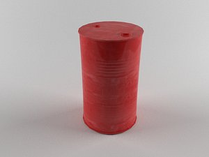 barrel red drum 3d model