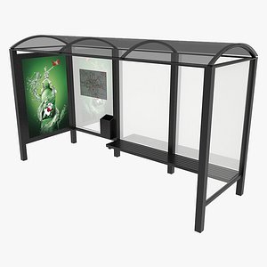 bus shelter 3d 3ds