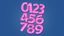 Balloon or Bubble Numbers Type