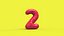 Balloon or Bubble Numbers Type