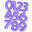 Balloon or Bubble Numbers Type
