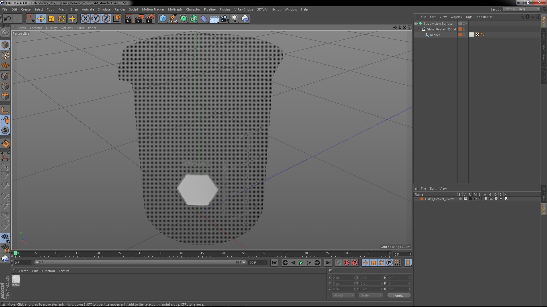 Glass Beaker 250ml 3D Model - TurboSquid 2128295
