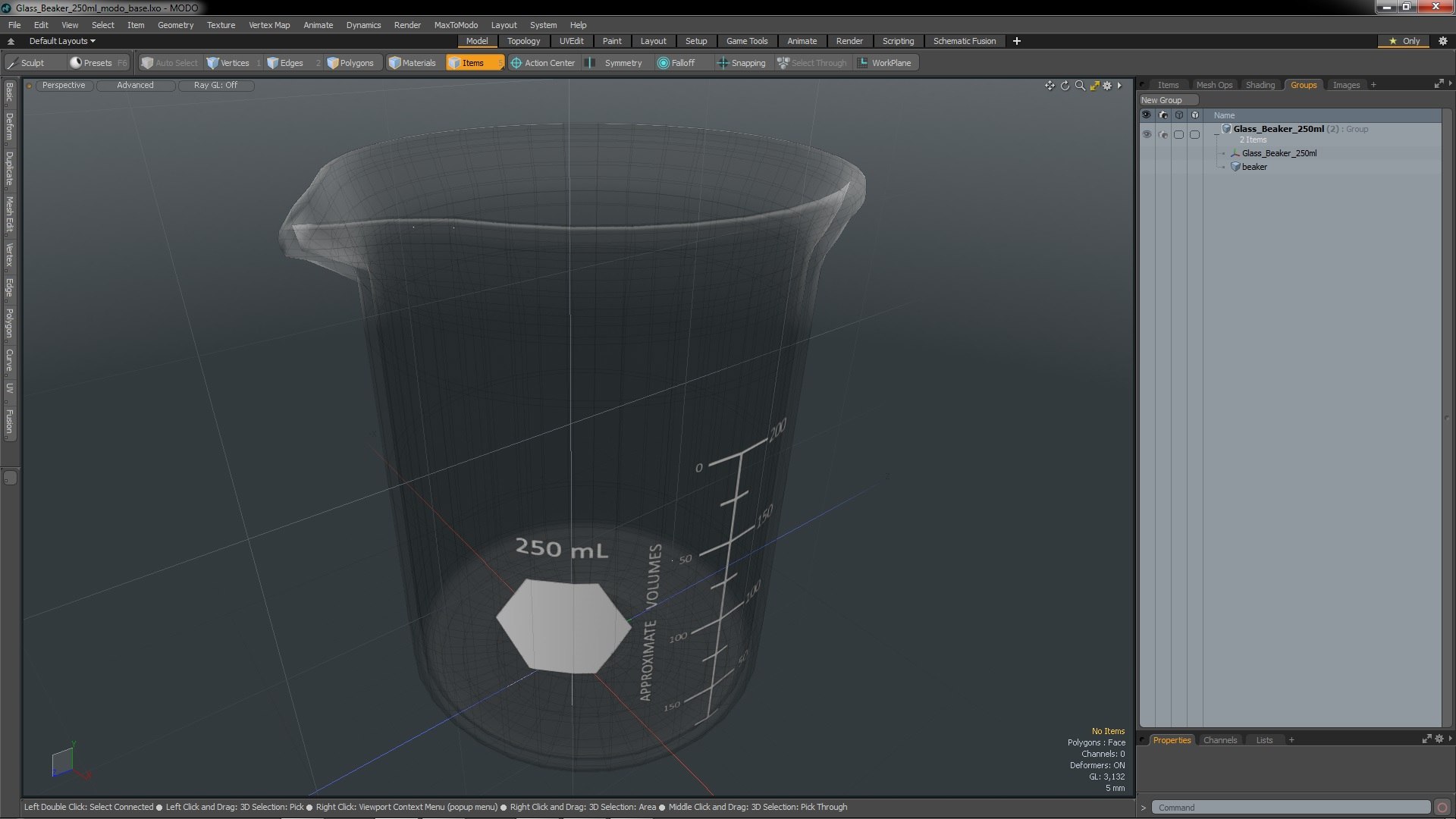 Glass Beaker 250ml 3D Model - TurboSquid 2128295