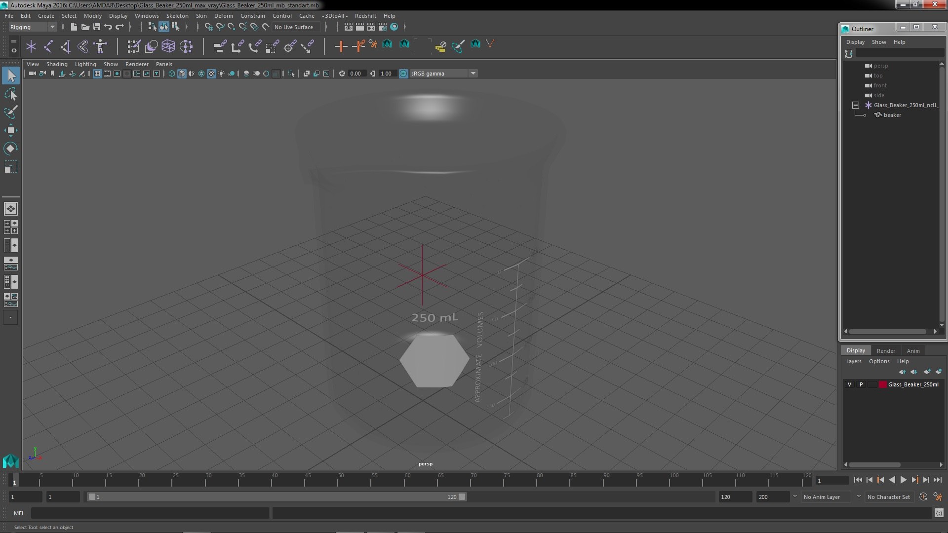 Glass Beaker 250ml 3D Model - TurboSquid 2128295