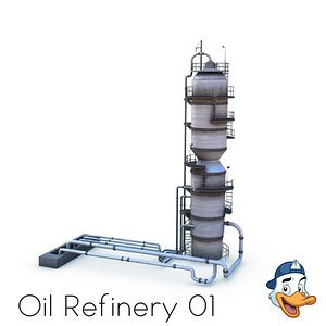 3D oil refinery model