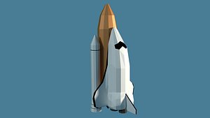 3D cartoony space shuttle