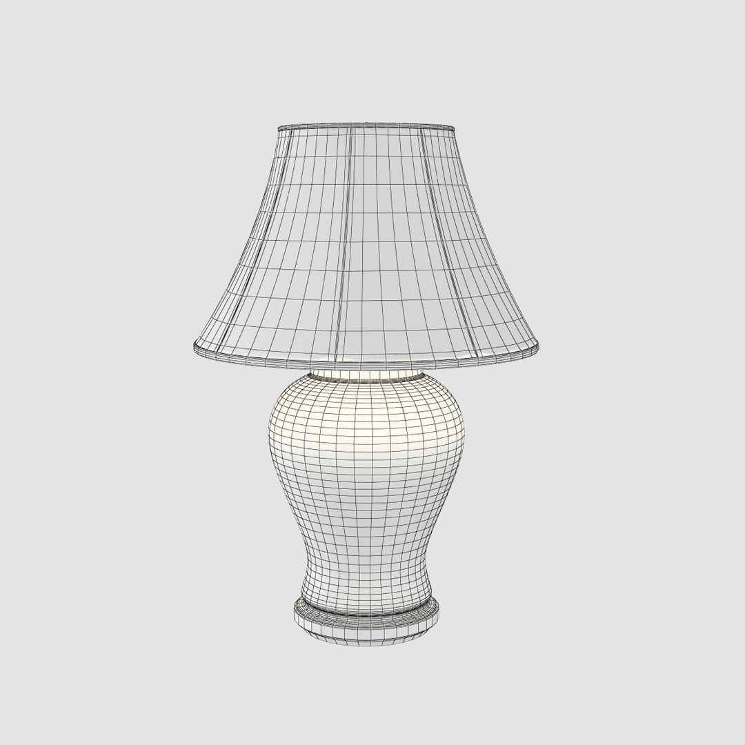 3dsmax set table lamp gzhel