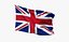 Realistic Animated Flag - Microtexture Rigged - Put your own texture - Def United Kingdom