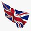 Realistic Animated Flag - Microtexture Rigged - Put your own texture - Def United Kingdom