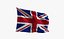 Realistic Animated Flag - Microtexture Rigged - Put your own texture - Def United Kingdom