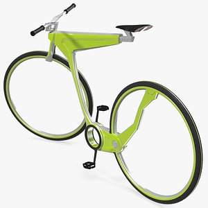 3D model Futuristic Electric Bike Green Rigged