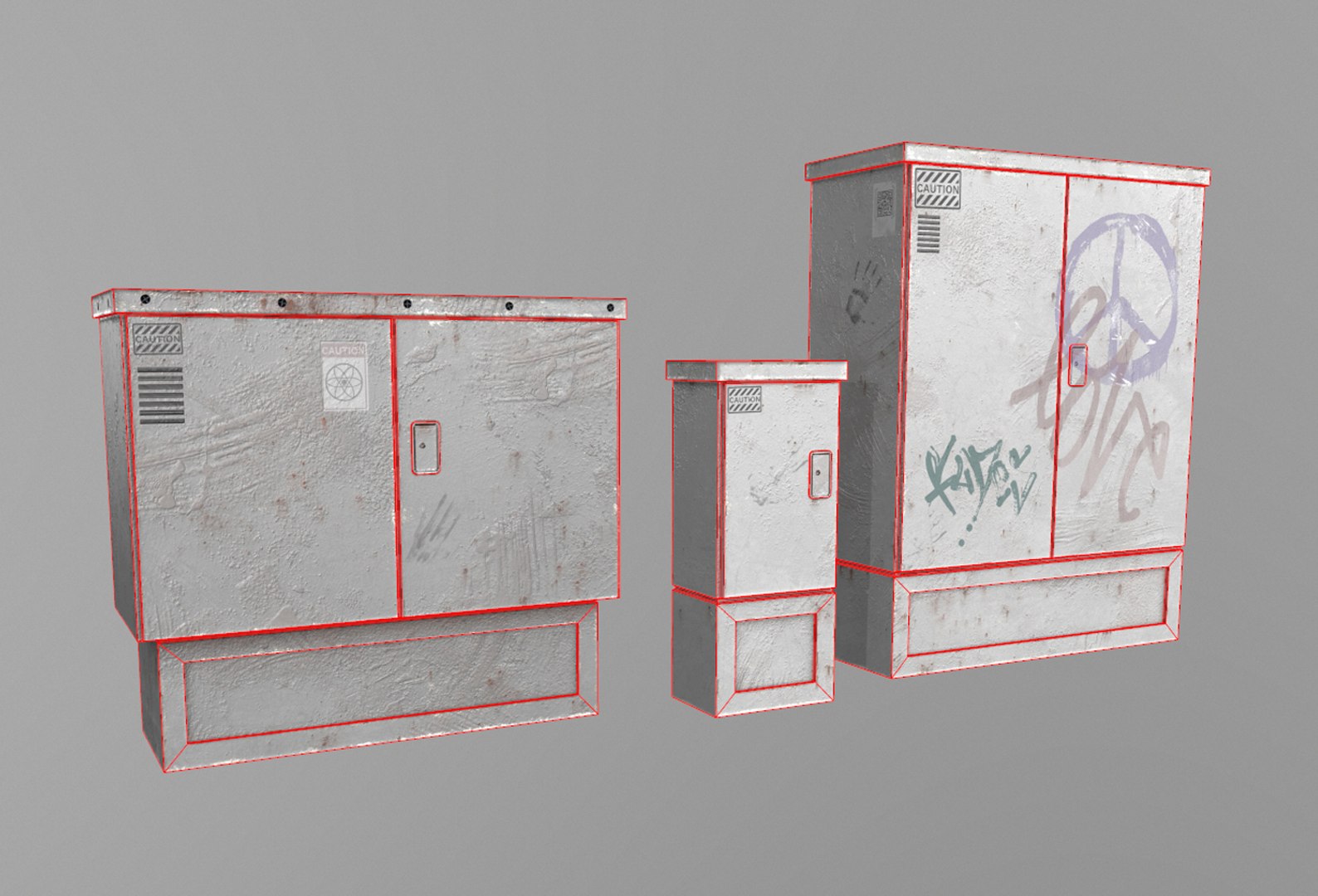 Utility Boxes Model - TurboSquid 1546331
