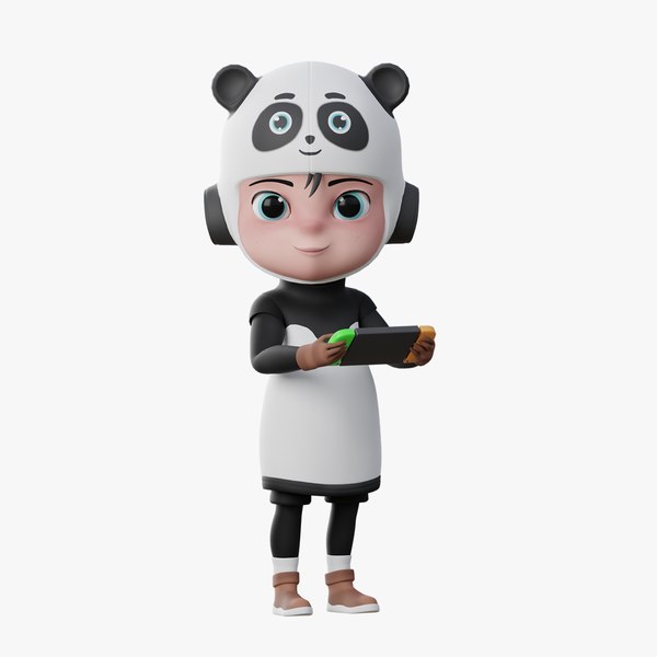 Panda Kid Character model