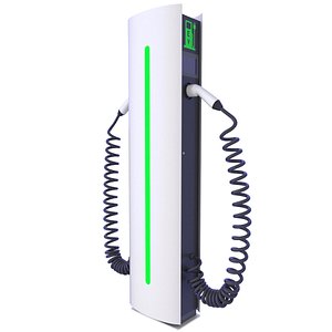 Electric Vehicle Charging Station 4 3D model