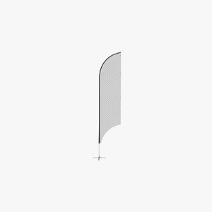 3D model promo flag feather