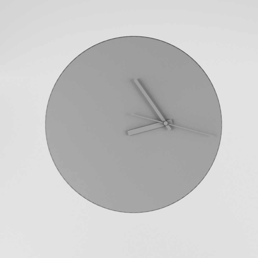 3d wall clock set model