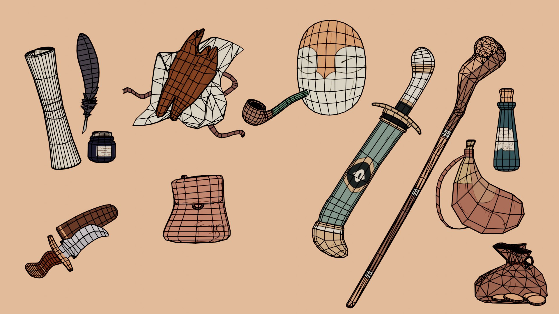 3D Stylized Pack 25 Inventory Check - TurboSquid 2324441
