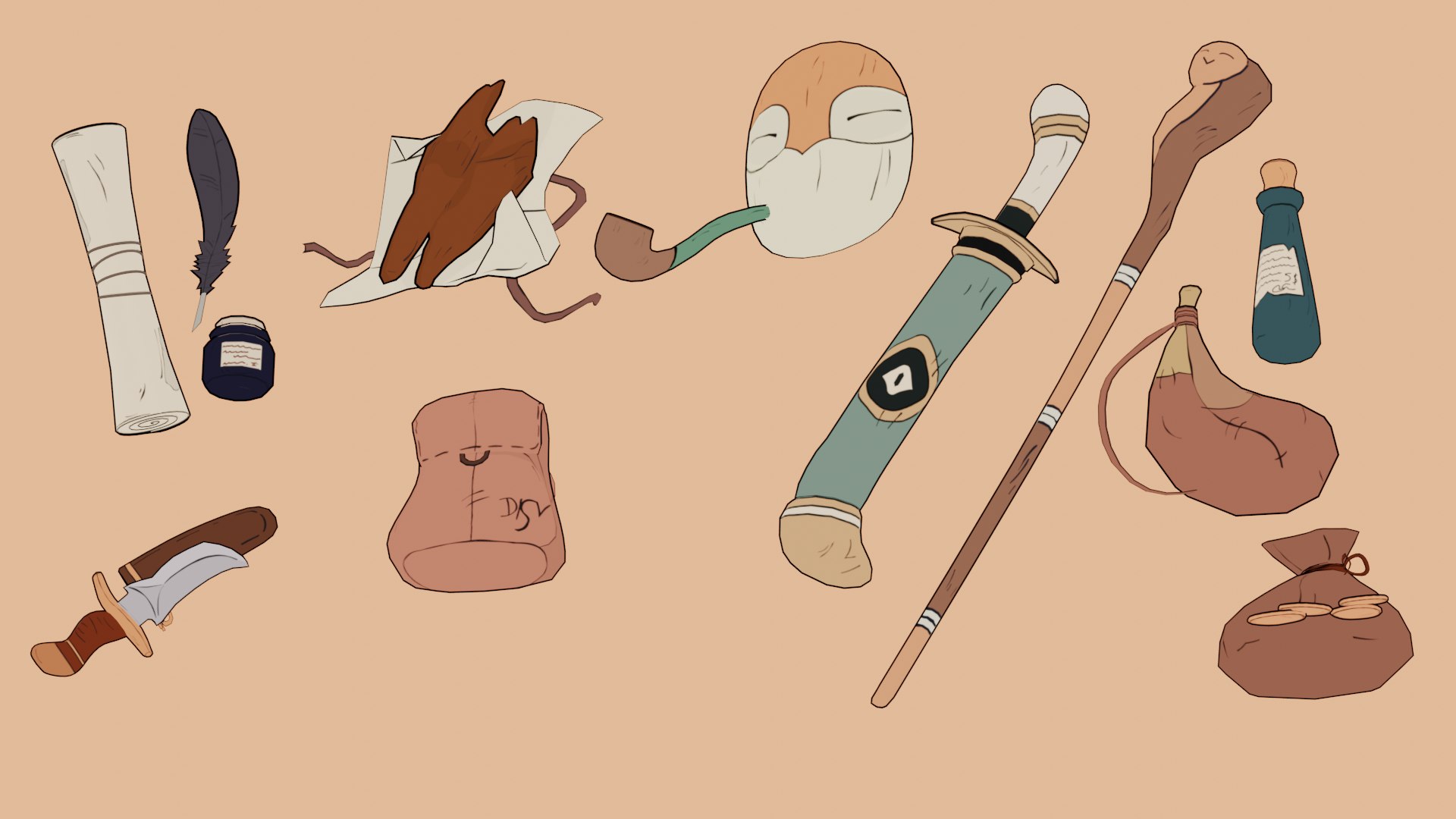 3D Stylized Pack 25 Inventory Check - TurboSquid 2324441