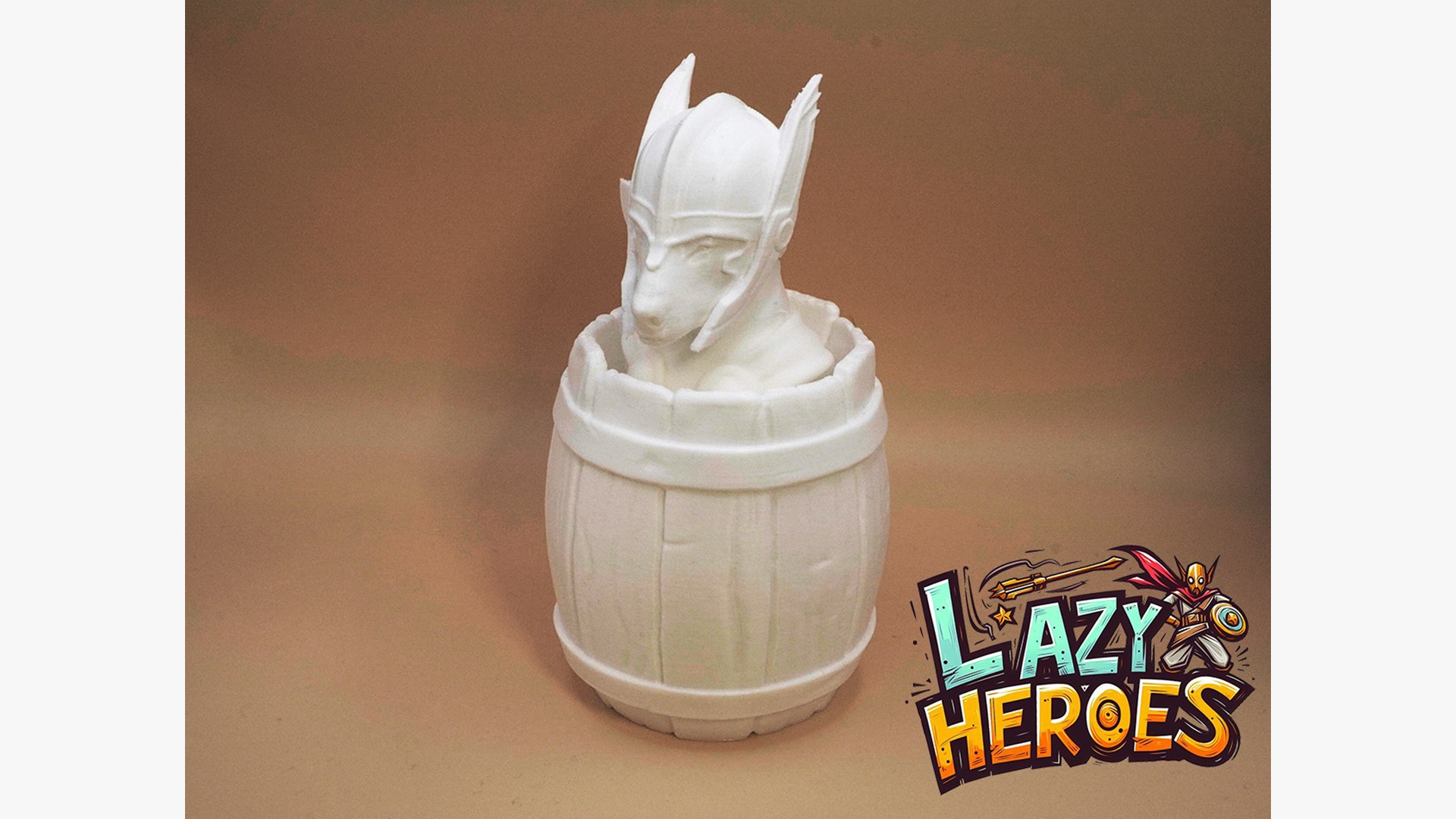 Lazy Heroes Terrier Thor Figure Toy Container Color Ready 3D Model ...