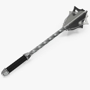 3d medieval flanged mace