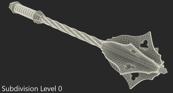 3d medieval flanged mace