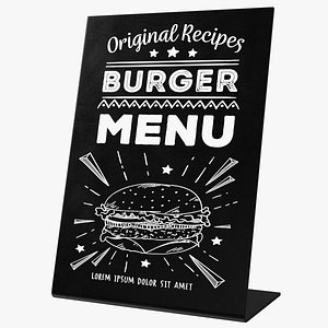 Chalkboard Black with Text 3D model