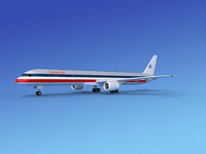 airline boeing 757 757-300 3d 3ds