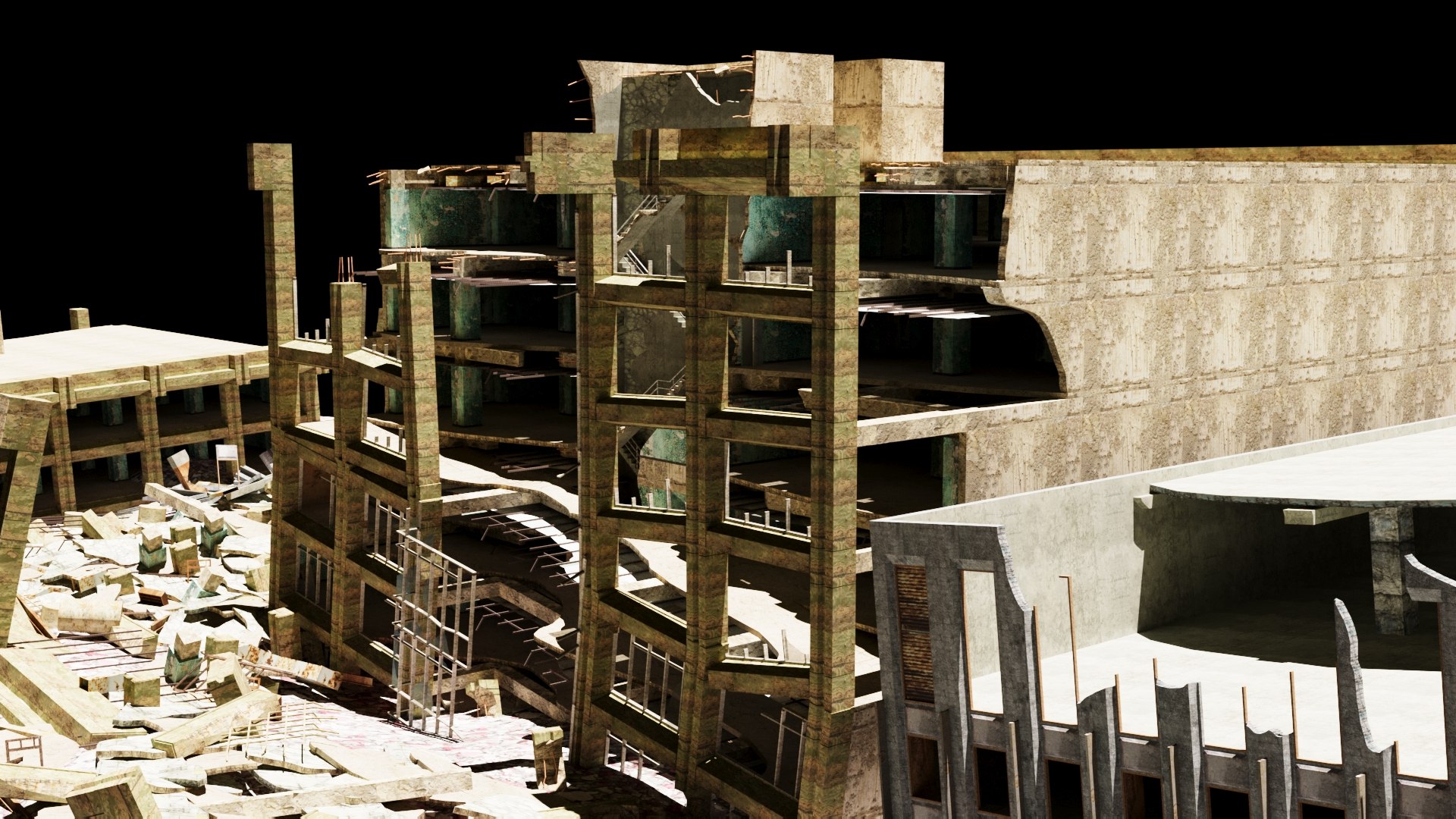 Ruined Building Model - TurboSquid 2128048