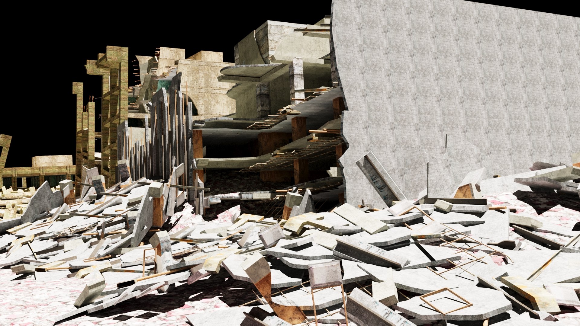 Ruined Building Model - TurboSquid 2128048