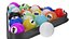 Billard et boule de bowling