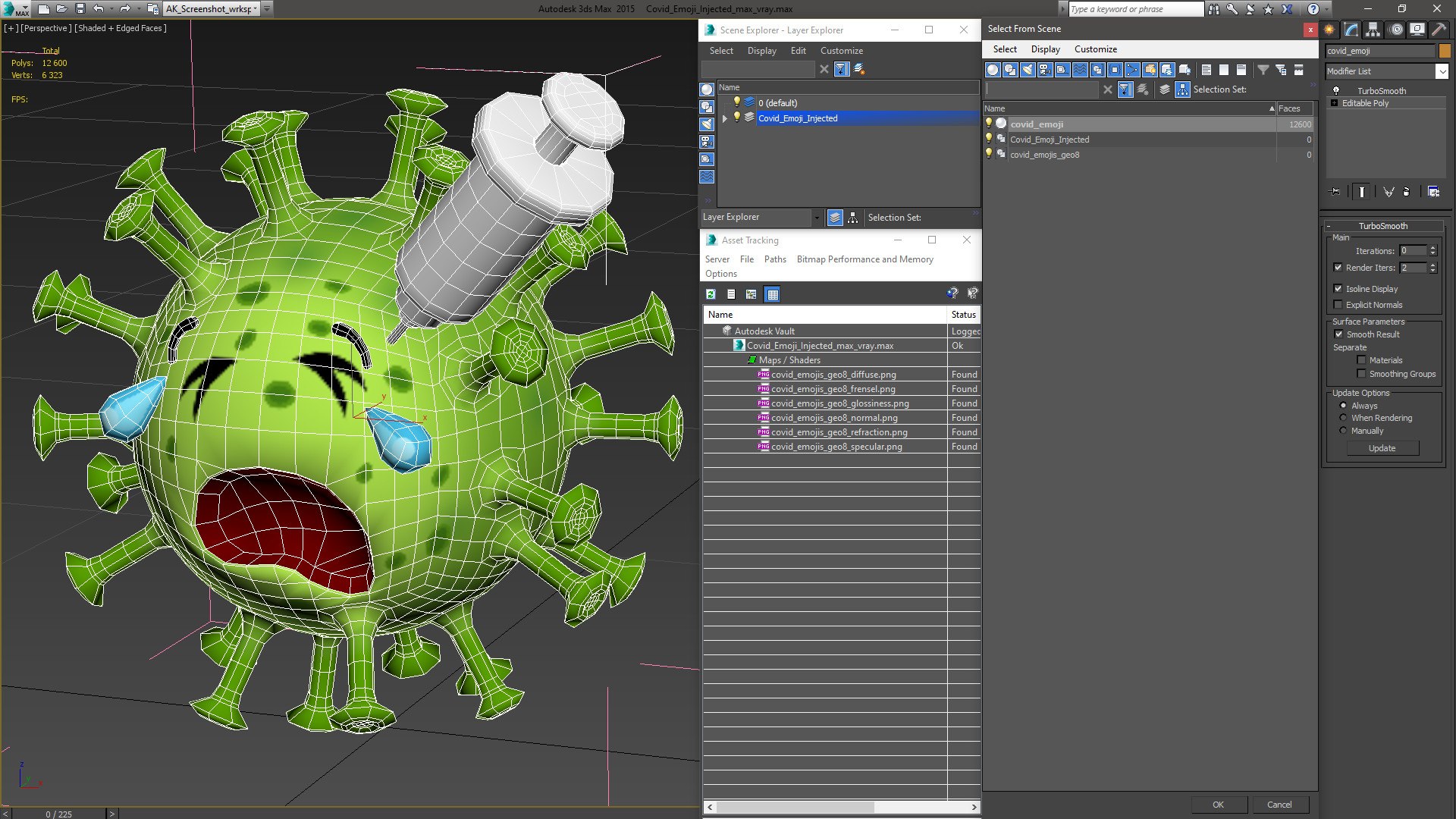 Covid Emoji Injected 3D Model - TurboSquid 1862544