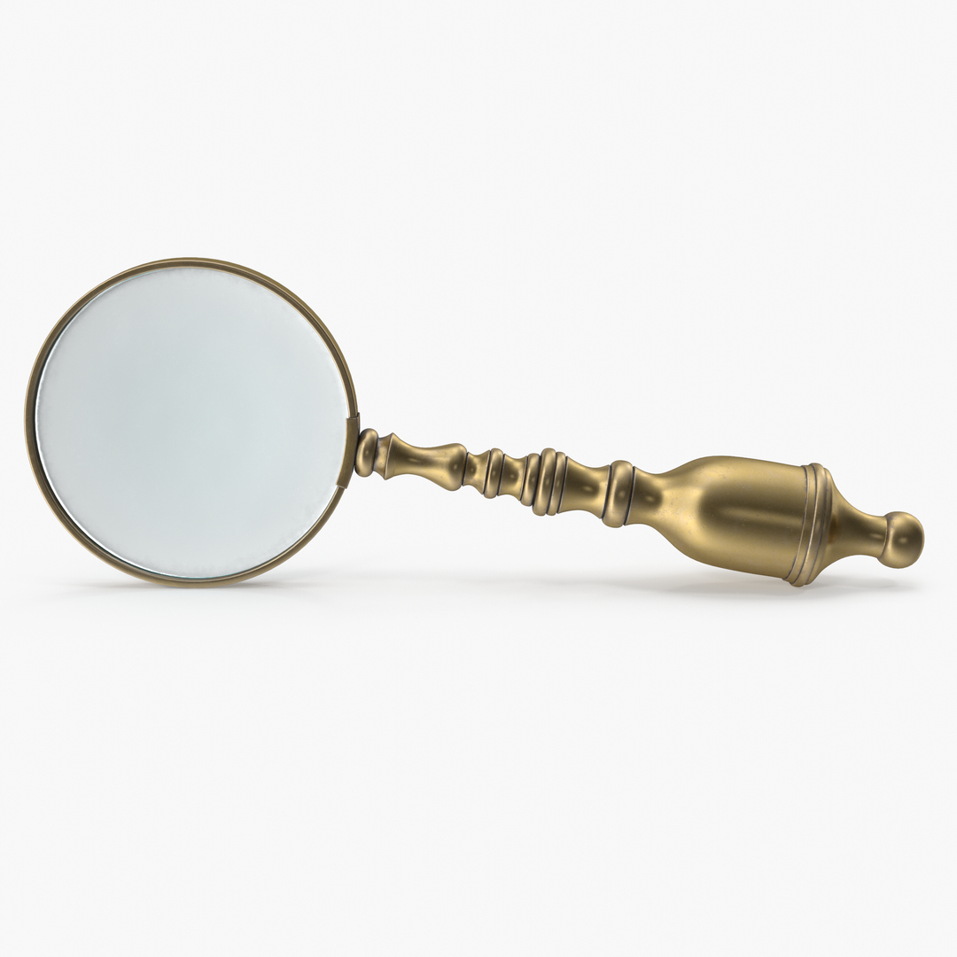 3D Model Antique Brass Magnifying Glass - TurboSquid 2121914