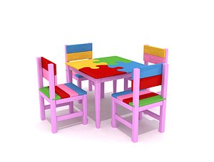 3D puzzle kid table