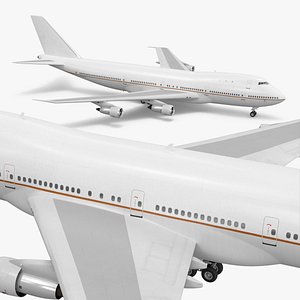 3D Boeing 747-100B Generic Rigged model