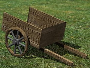 old peasant wagon 3d model