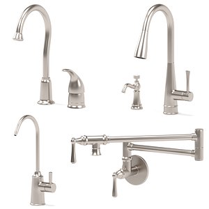 3D MOEN kitchen faucets collection model