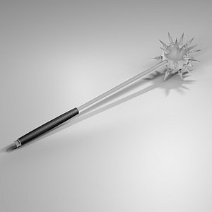 c4d medieval spiked ball mace