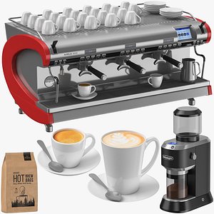 delonghi primadonna soul ecam61074mb coffee machine 3D Model in