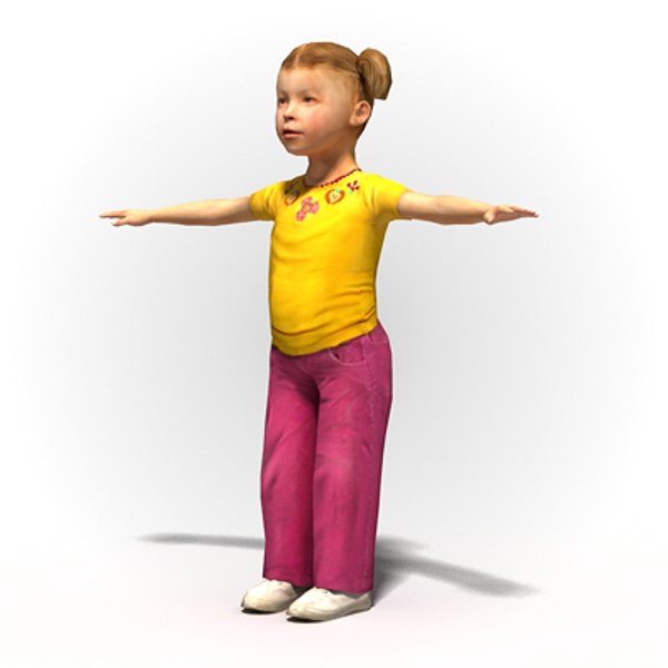 child girl 3d model