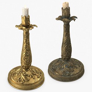 3D model Antique Candle Holders Collection