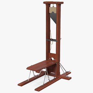 vintage european guillotine europe 3D model