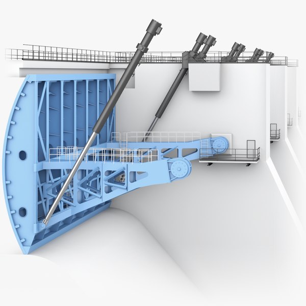 Dam sluice gate 3D model