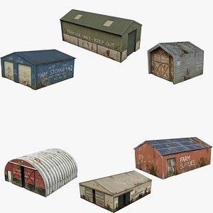 Farm sheds Collection 3D