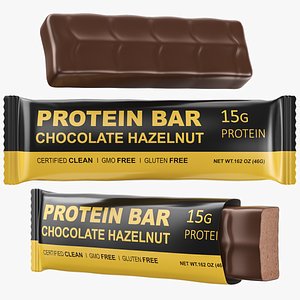 Protein Bar Set 3D model