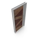 Modern Design White Metal Steel Door with Wooden Details
