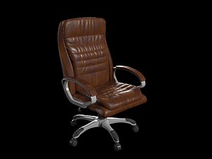 3D model boss office leather chair